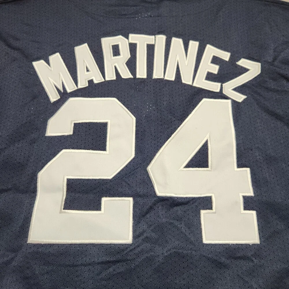 Russell Athletic New York Yankees Martinez 24 Navy Blue Jersey XL MLB Player 173